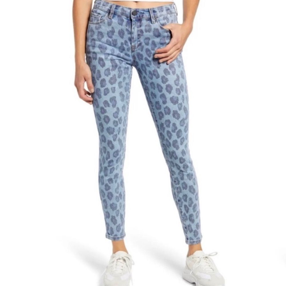 NWT Blank NYC Leopard Animal Print Mid-Rise Skinny Jeans Size 26